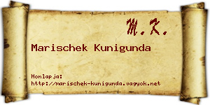 Marischek Kunigunda névjegykártya